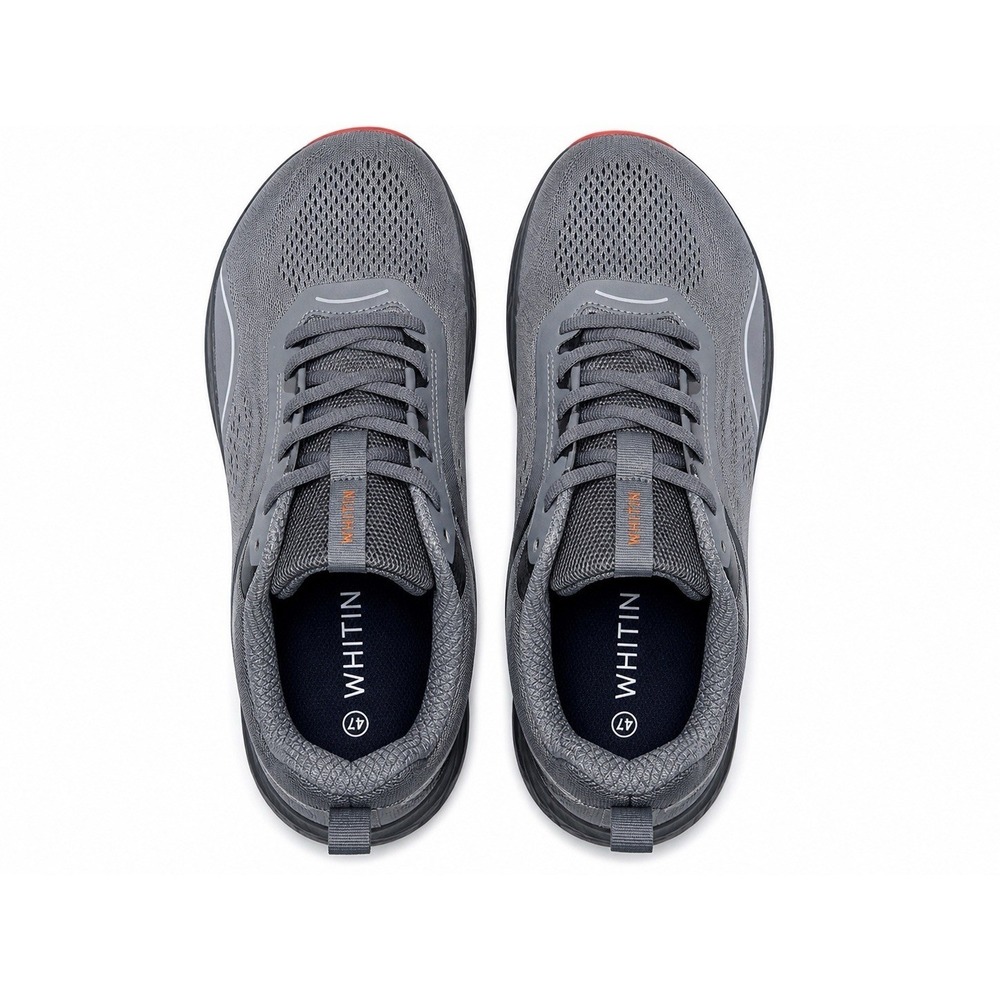 WHITIN Mens Minimalist Trail Running Shoes Grey Red Wide Toe Box Sneakers S81 - Picture 3 of 5
